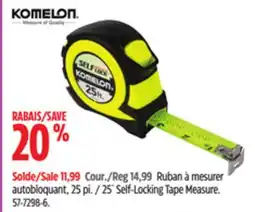 Canadian Tire Komelon 25´ Self-Locking Tape Measure offer