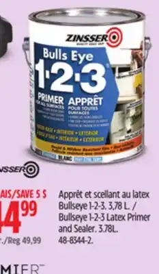 Canadian Tire Zinsser Bullseye 1-2-3 Latex Primer and Sealer offer