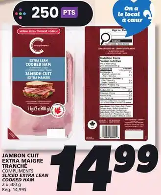 IGA COMPLIMENTS SLICED EXTRA LEAN COOKED HAM offer