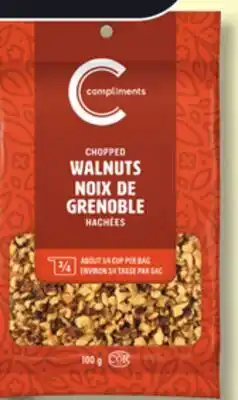IGA COMPLIMENTS WHOLE OR CHOPPED NUTS offer