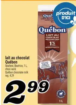 Marché Richelieu LAIT AU CHOCOLAT QUÉBON | QUÉBON CHOCOLATE MILK offer