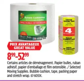 Canadian Tire Selected Moving Supplies offer