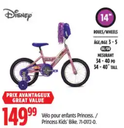 Canadian Tire Disney Princess Kids' Bike offer