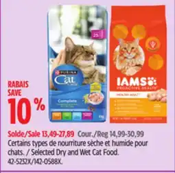 Canadian Tire Purina Selected Dry and Wet Cat Food offer