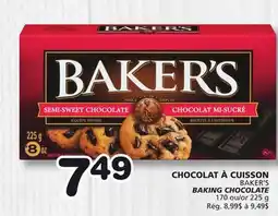 Marches Tradition BAKER'S BAKING CHOCOLATE offer