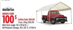 Canadian Tire All-Purpose Canopy, 10 x 20´ h offer