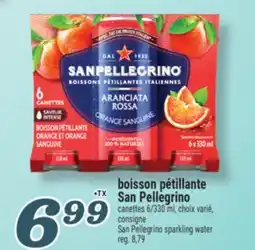 Marché Richelieu BOISSON PÉTILLANTE SAN PELLEGRINO | SAN PELLEGRINO SPARKLING WATER offer