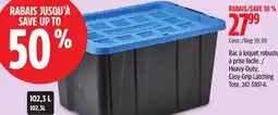 Canadian Tire Mastercraft Heavy-Duty, Easy-Grip Latching Tote offer