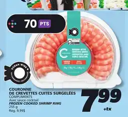 IGA COMPLIMENTS FROZEN COOKED SHRIMP RING offer