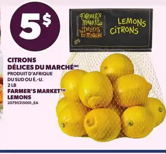 Provigo CITRONS DÉLICES DU MARCHÉ | FARMER'S MARKET LEMONS, 2 LB offer