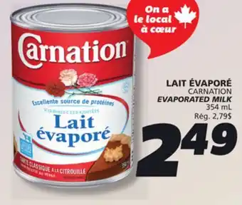 IGA CARNATION EVAPORATED MILK offer
