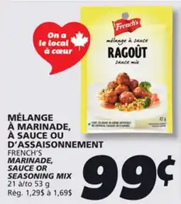 IGA FRENCH'S MARINADE, SAUCE OR SEASONING MIX offer