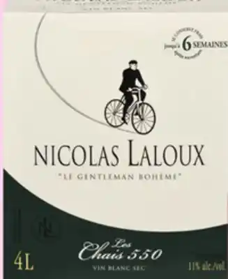 IGA NICOLAS LALOUX WHITE OR RED WINE offer