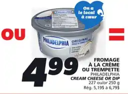 IGA PHILADELPHIA CREAM CHEESE OR DIP offer