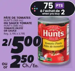 IGA HUNT'S TOMATO PASTE offer