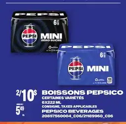 Provigo BOISSONS PEPSICO, 6X222 ML | PEPSICO BEVERAGES offer