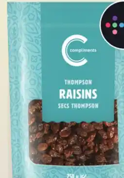 IGA COMPLIMENTS THOMPSON RAISINS offer