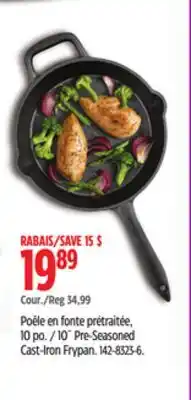 Canadian Tire Lagostina 10˝ Pre-Seasoned Cast-Iron Frypan offer