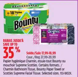 Canadian Tire Charmin Bathroom Tissue, Bounty Paper Towel or Scotties Supreme Facial Tissue offer