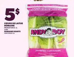 Provigo CŒURS DE LAITUE ROMAINE, 3 UN. | ROMAINE HEARTS offer