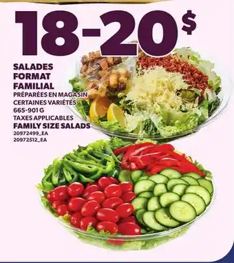 Provigo SALADES FORMAT FAMILIAL | FAMILY SIZE SALADS offer