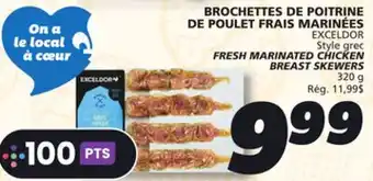 IGA EXCELDOR FRESH MARINATED CHICKEN BREAST SKEWERS offer