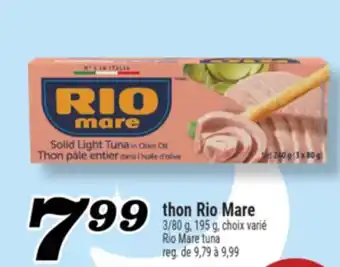 Marché Richelieu THON RIO MARE | RIOMARE TUNA offer