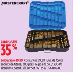 Canadian Tire Mastercraft 300-Pc Titanium-Coated Drill Bit Set offer