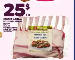Provigo CARRÉ D'AGNEAU PC SIMPLEMENT BON | PC FREE FROM RACK OF LAMB offer