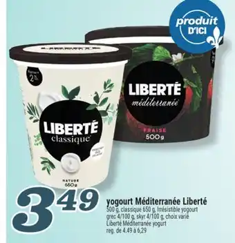 Marché Richelieu YOGOURT MÉDITERRANÉE LIBERTÉ | LIBERTÉ MÉDITERRANÉE YOGURT offer