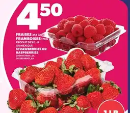 Provigo FRAISES, 454 G, OU FRAMBOISES, 170 G | STRAWBERRIES OR RASPBERRIES offer
