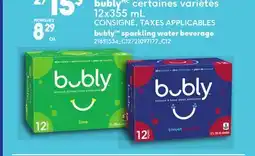 Provigo BOISSON À BASE D'EAU PÉTILLANTE BUBLYMC, 12x355 mL | BUBLYTM SPARKLING WATER BEVERAGE offer