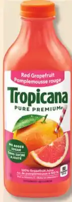 IGA TROPICANA PURE PREMIUM REFRIGERATED FRUIT OR ORANGE JUICE offer