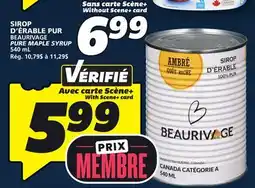 IGA BEAURIVAGE PURE MAPLE SYRUP offer