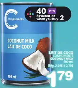 Marches Tradition COMPLIMENTS COCONUT MILK offer