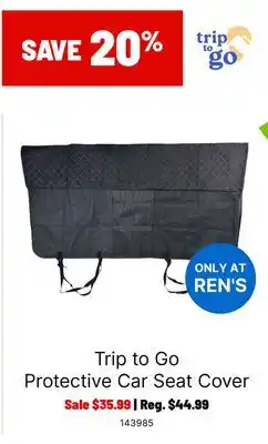 Ren’s Pets Depot Trip to Go Protective Car Seat Cover offer