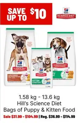 Ren’s Pets Depot Hill's Science Diet Bags of Puppy & Kitten Food offer
