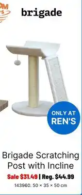 Ren’s Pets Depot Brigade Scratching Post with Incline offer
