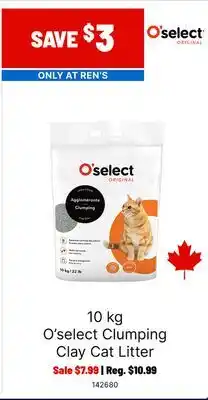 Ren’s Pets Depot O'select Clumping Clay Cat Litter offer