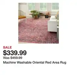 Wayfair Machine Washable Oriental Red Area Rug offer