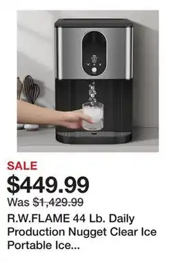 Wayfair R.W.FLAME 44 Lb. Daily Production Nugget Clear Ice Portable Ice Maker Z580SZ002 offer