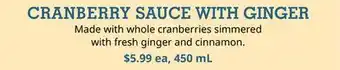 Farm Boy CRANBERRY SAUCE WITH GINGER offer