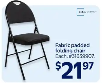 Walmart Mainstays Fabric padded folding chair offer
