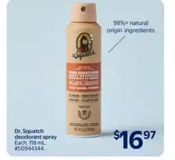 Walmart Dr. Squatch deodorant spray offer