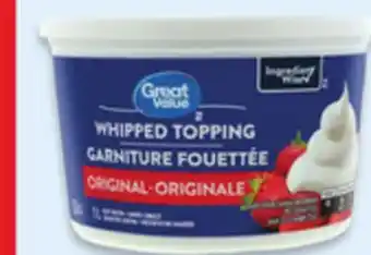 Walmart Great Value whipped topping offer