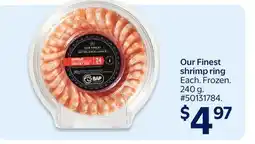 Walmart Our Finest shrimp ring offer