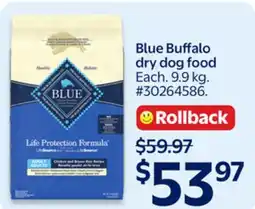 Walmart Blue Buffalo dry dog food offer