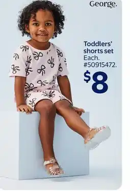 Walmart Toddlers' shorts set offer