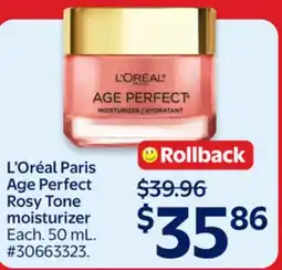 Walmart L'Oréal Paris Age Perfect Rosy Tone moisturizer offer
