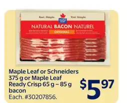 Walmart Maple Leaf bacon offer